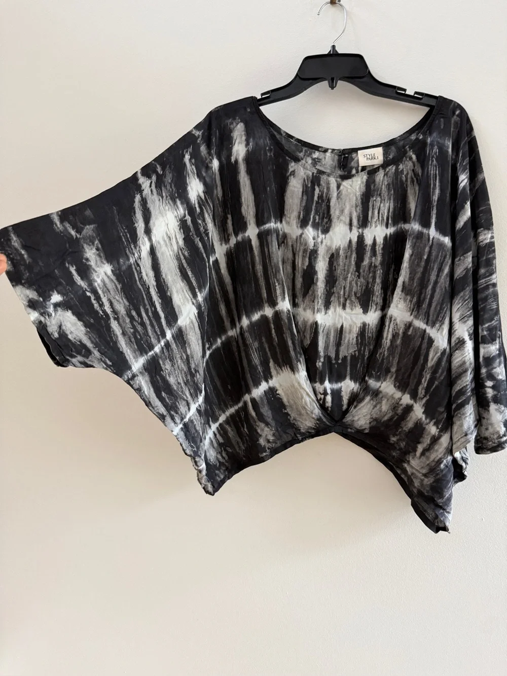 STYLEPARK1 Tie-Dye Tunic Top and Wide Leg Smocked Waist Pants One Size